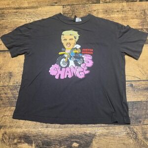 H&M Justin Bieber Changes‎ Tour Graphic Tee Black T-Shirt Small